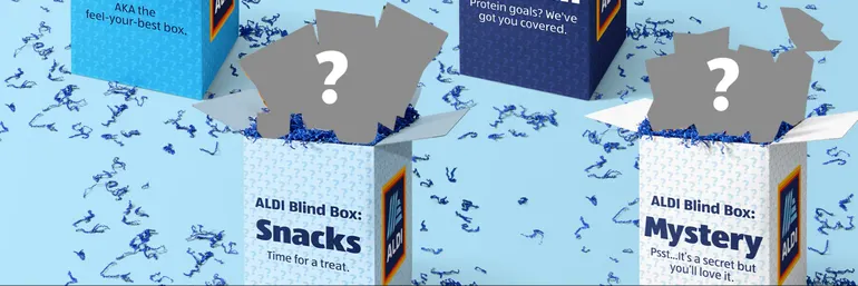 Aldi 借势“开箱”热潮,推出盲盒食品礼包
